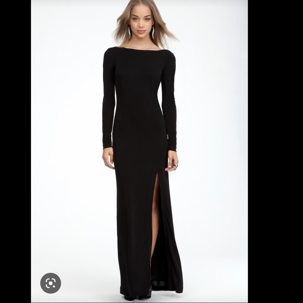 Bebe backless full length gown